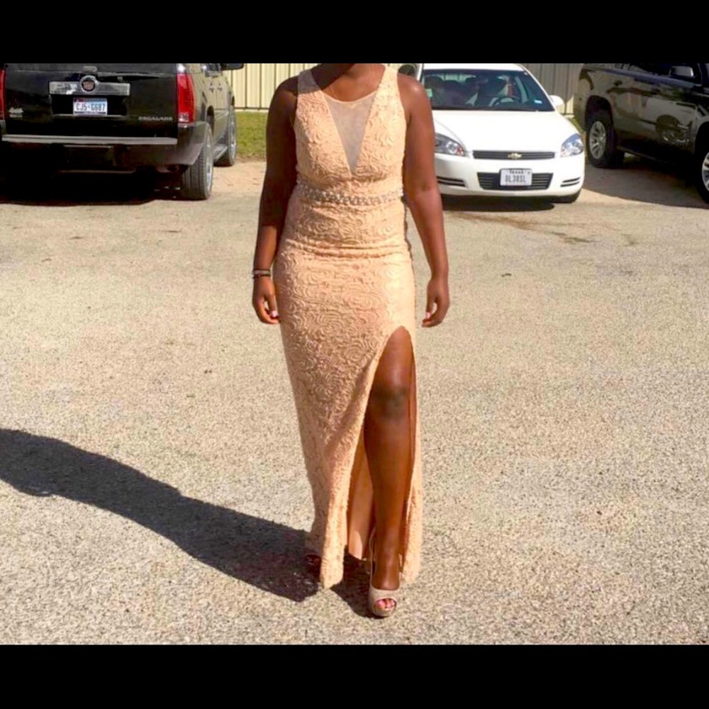 Prom dress with slit